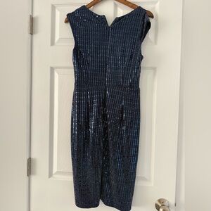 Roz & Ali Navy Sequin Midi Dress